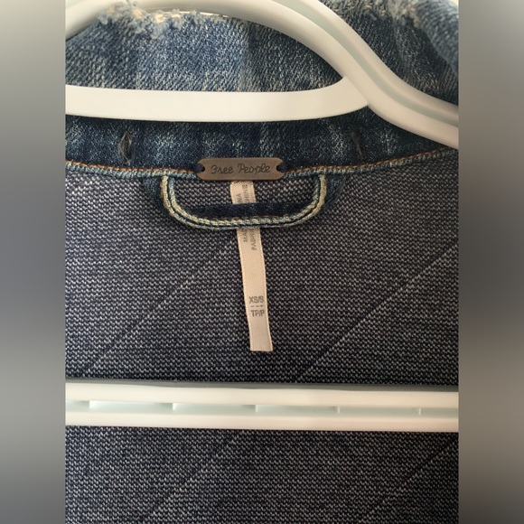 Free People Ditsy Denim Jacket XS/S - Picture 6 of 9